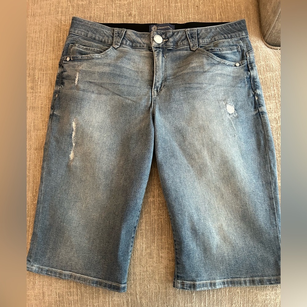 Democracy Faded Blue Jean Shorts